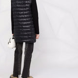 Giacca imbottita con scollo a V in nero 