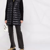 Giacca imbottita con scollo a V in nero 