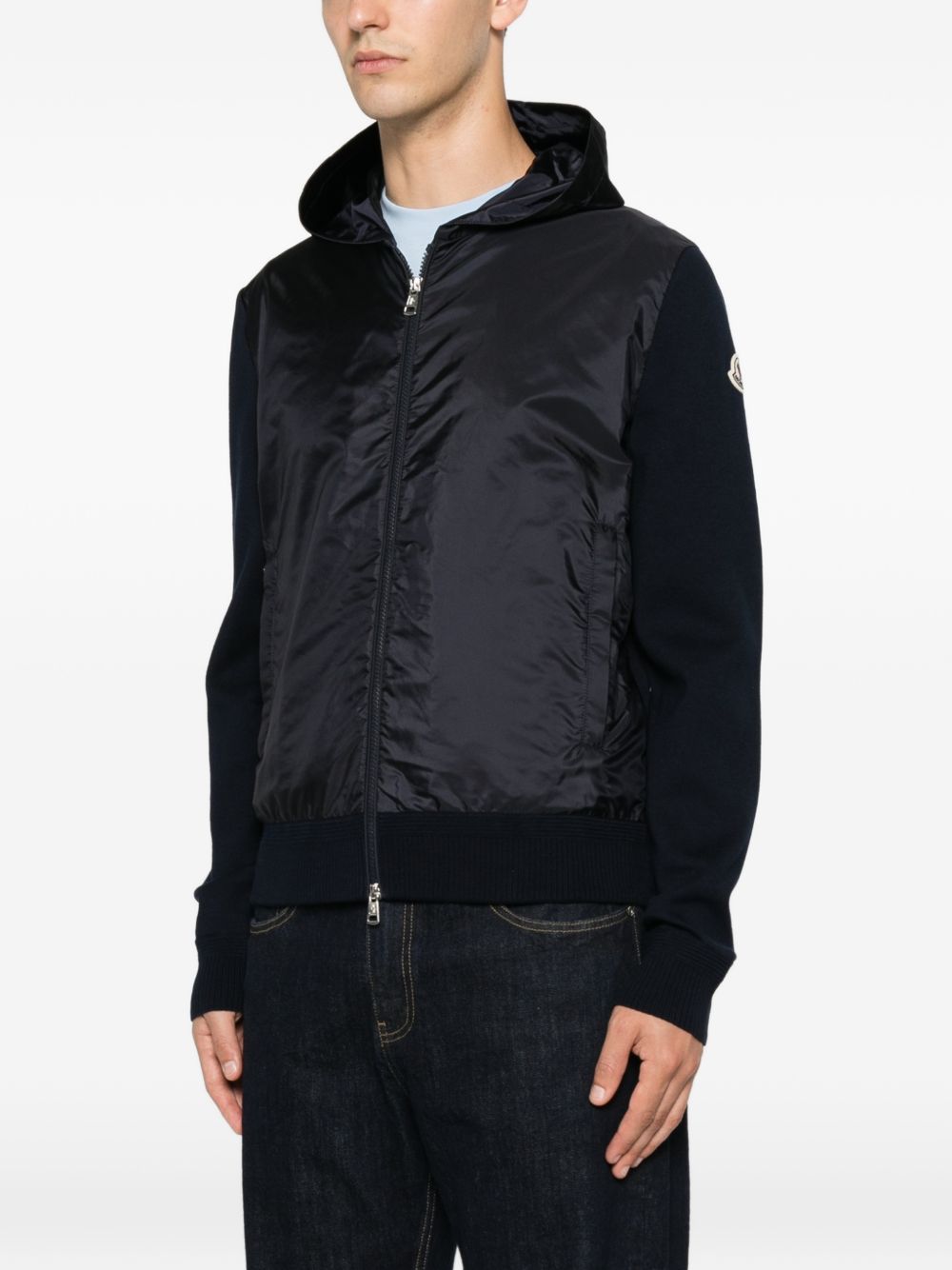 Giubbino con cappuccio in blu Moncler - uomo 