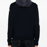 Giubbino con cappuccio in blu Moncler - uomo 