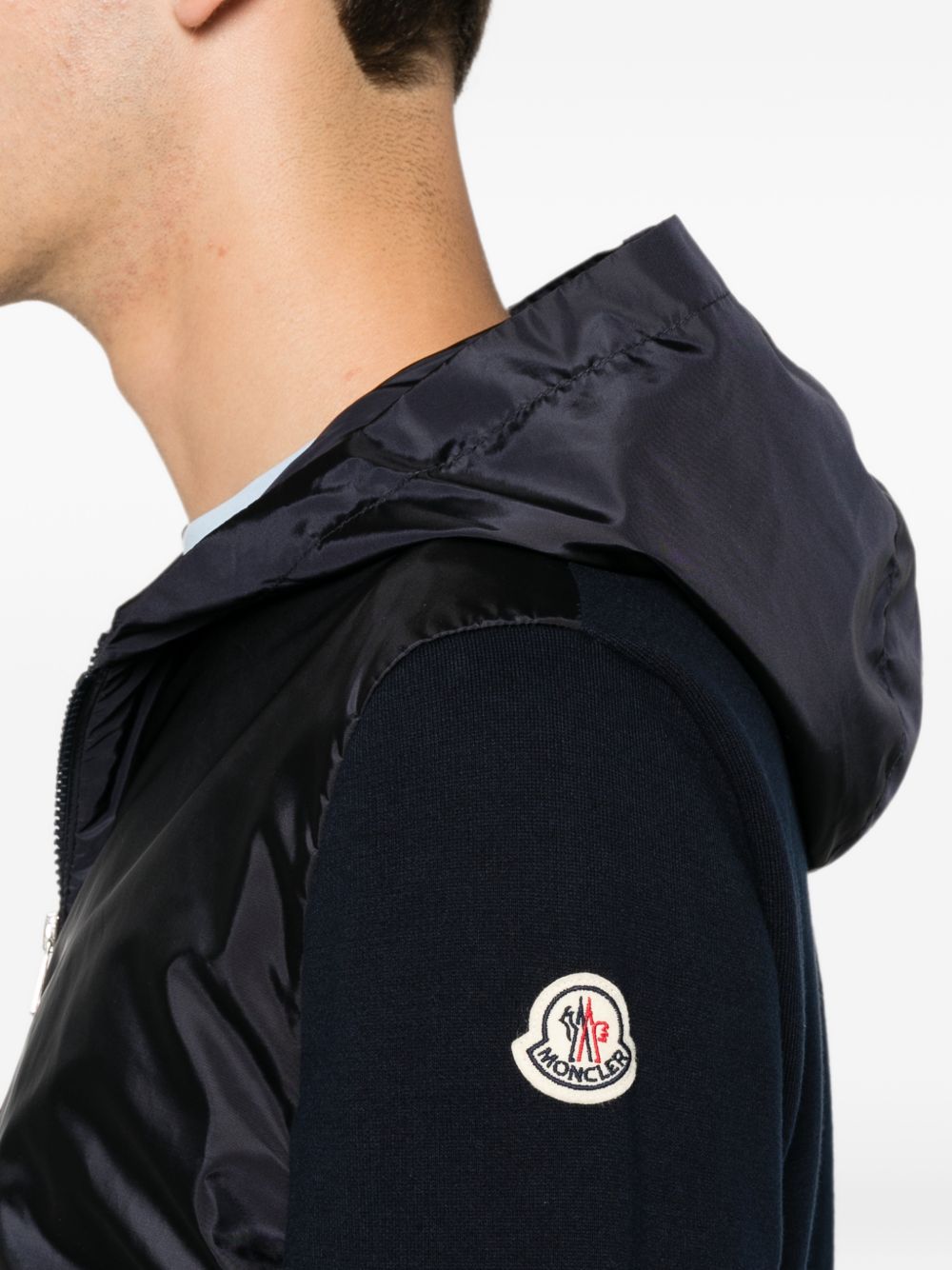 Giubbino con cappuccio in blu Moncler - uomo 