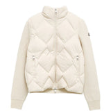 Cardigan con pannelli in avorio 