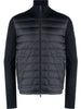 Cardigan imbottito con zip in blu