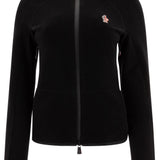 Giacca con zip e cappuccio in nero 