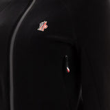 Giacca con zip e cappuccio in nero 
