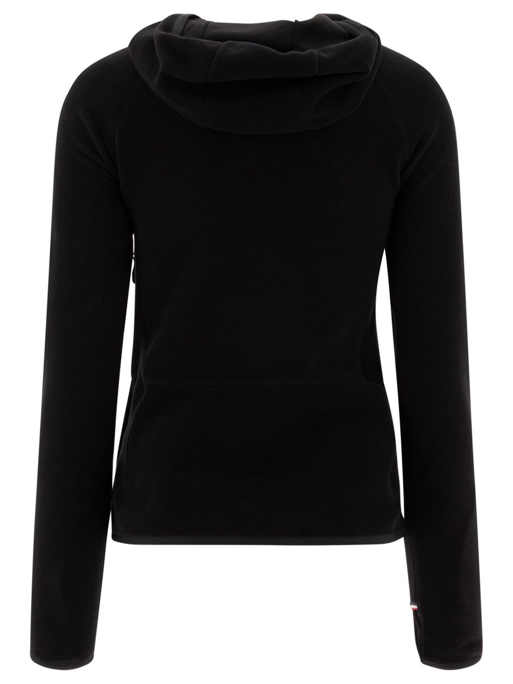 Giacca con zip e cappuccio in nero 