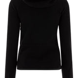 Giacca con zip e cappuccio in nero 