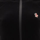Giacca con zip e cappuccio in nero 