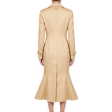 Trench con vita aderente in beige 