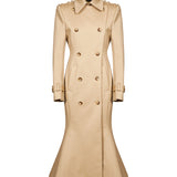 Trench con vita aderente in beige 