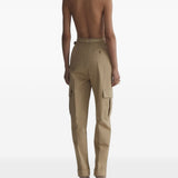 Pantaloni a vita alta cargo in marrone 