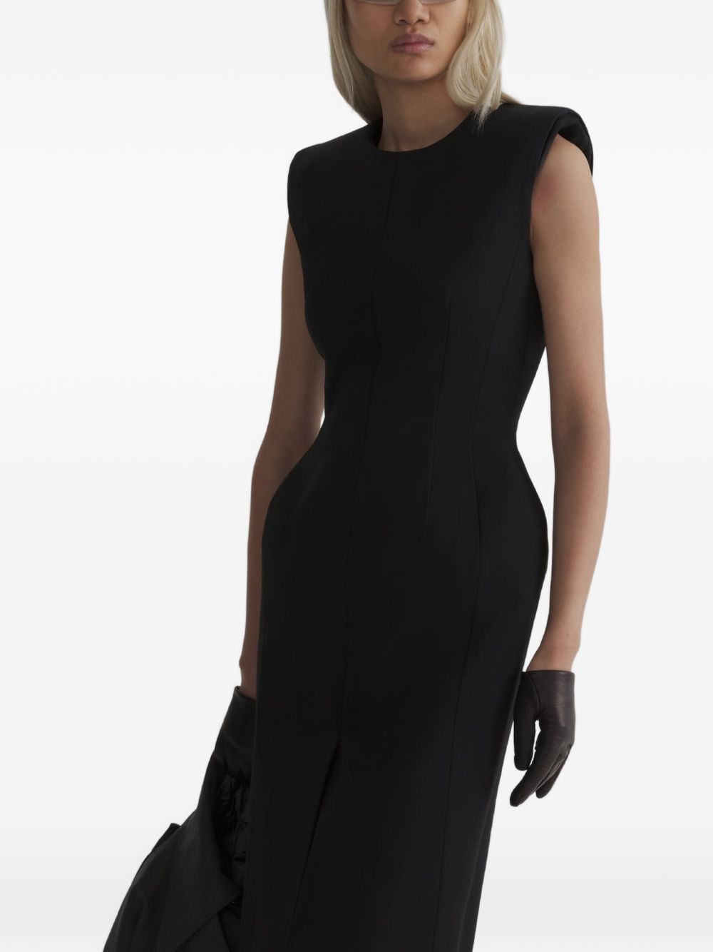 Abito midi stockman in nero 