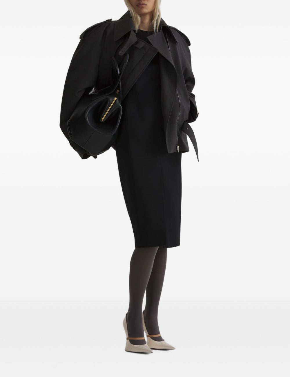 Abito midi stockman in nero 