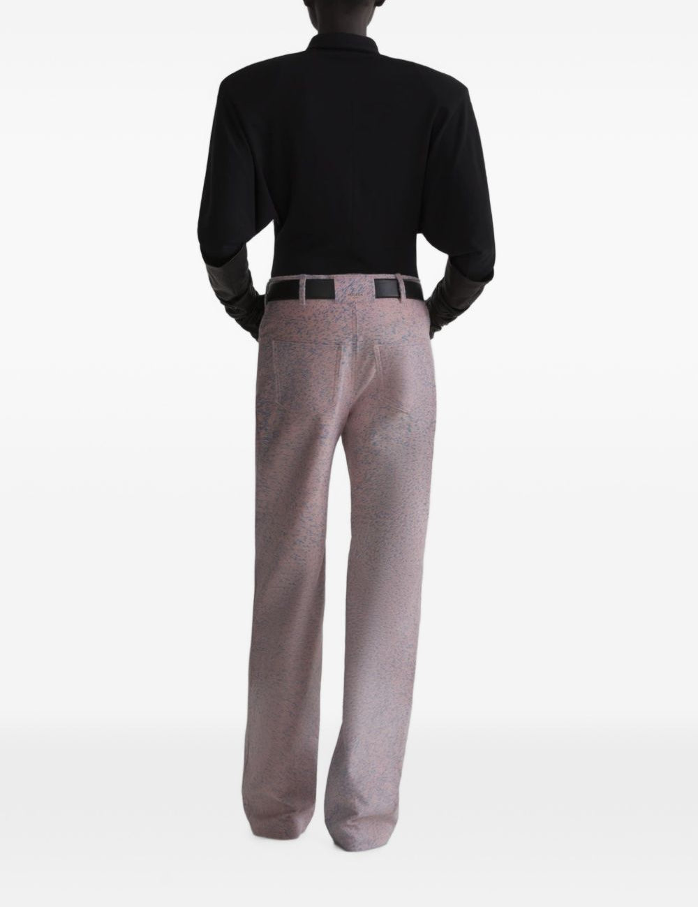 Body con colletto stile polo in nero 
