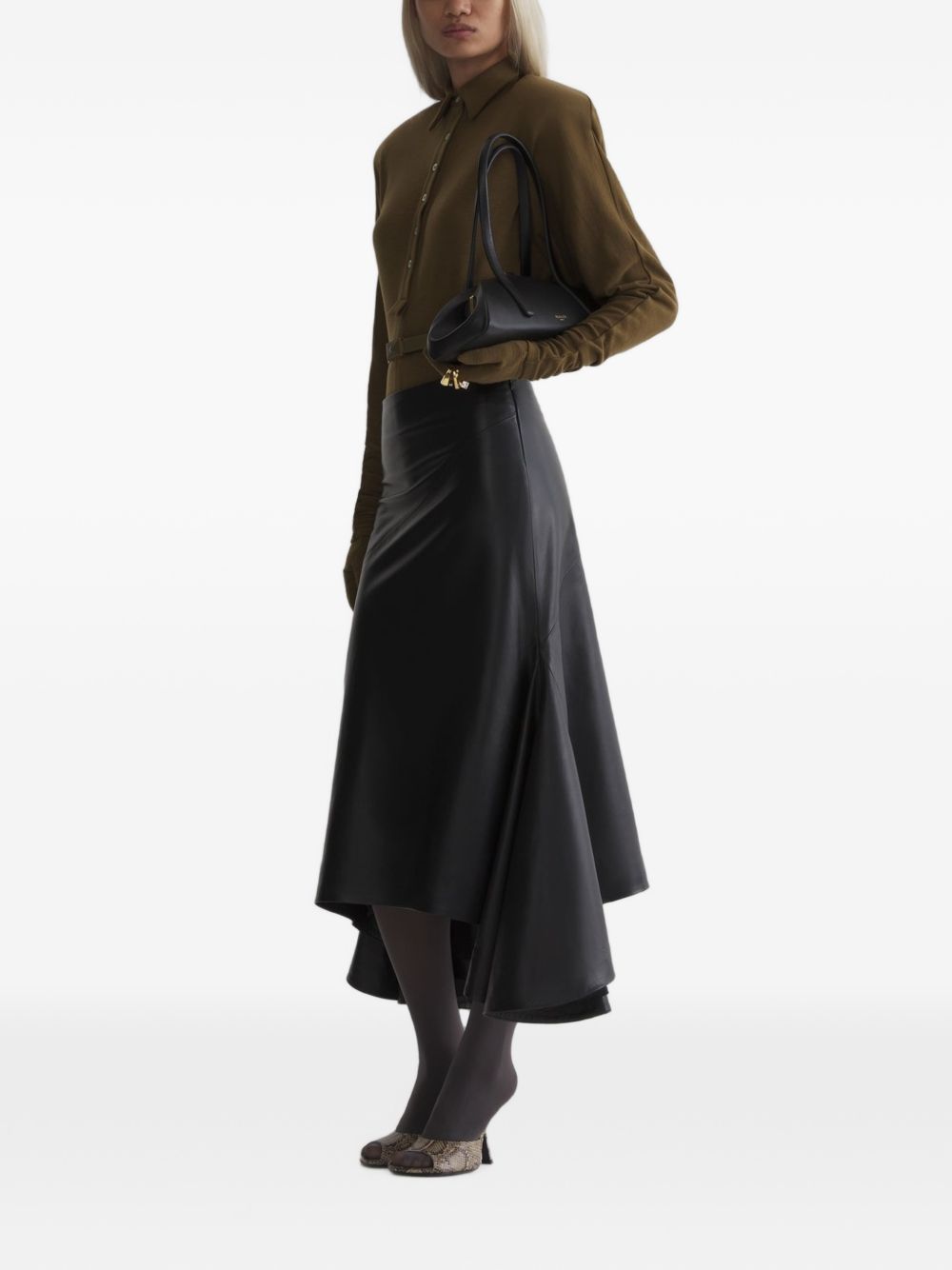 Body con colletto stile polo in verde 