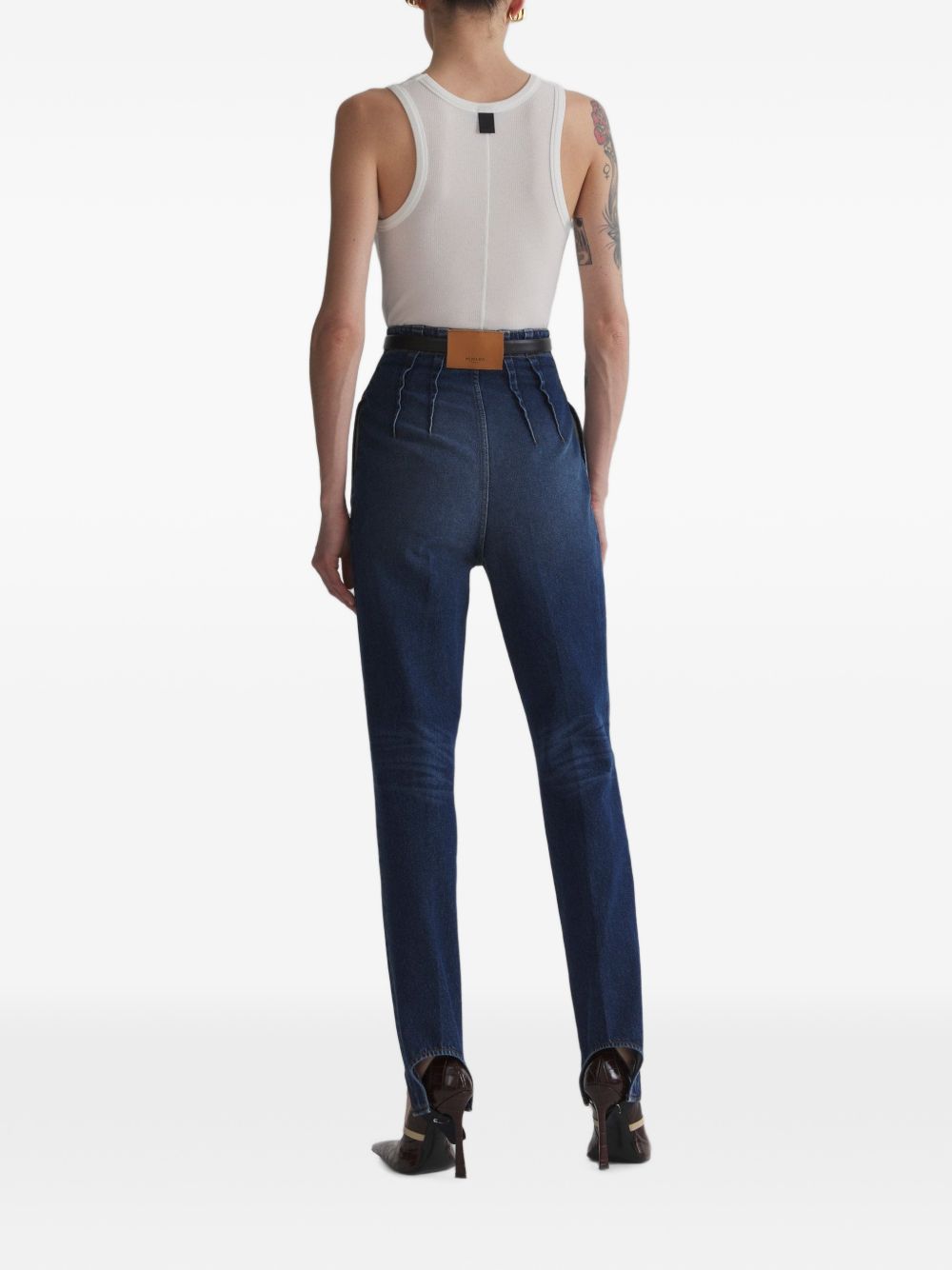 Jeans a vita alta in blu 