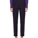 Pantaloni gessati in blu 