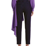 Pantaloni gessati in blu 