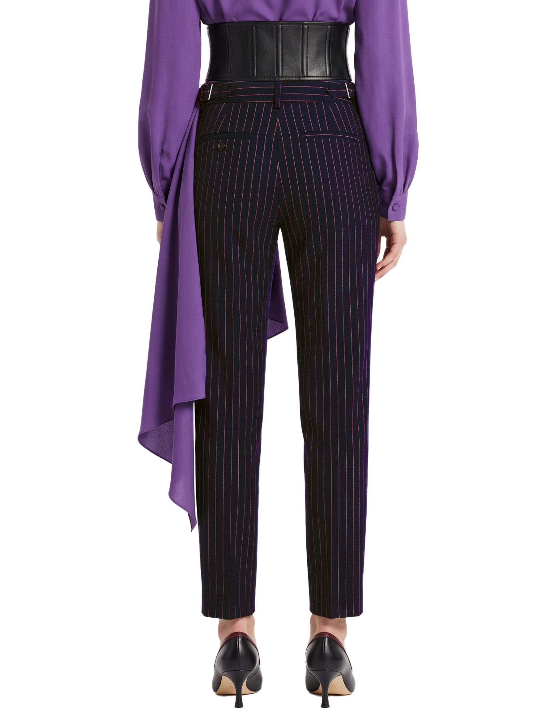 Pantaloni gessati in blu 