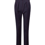 Pantaloni gessati in blu 