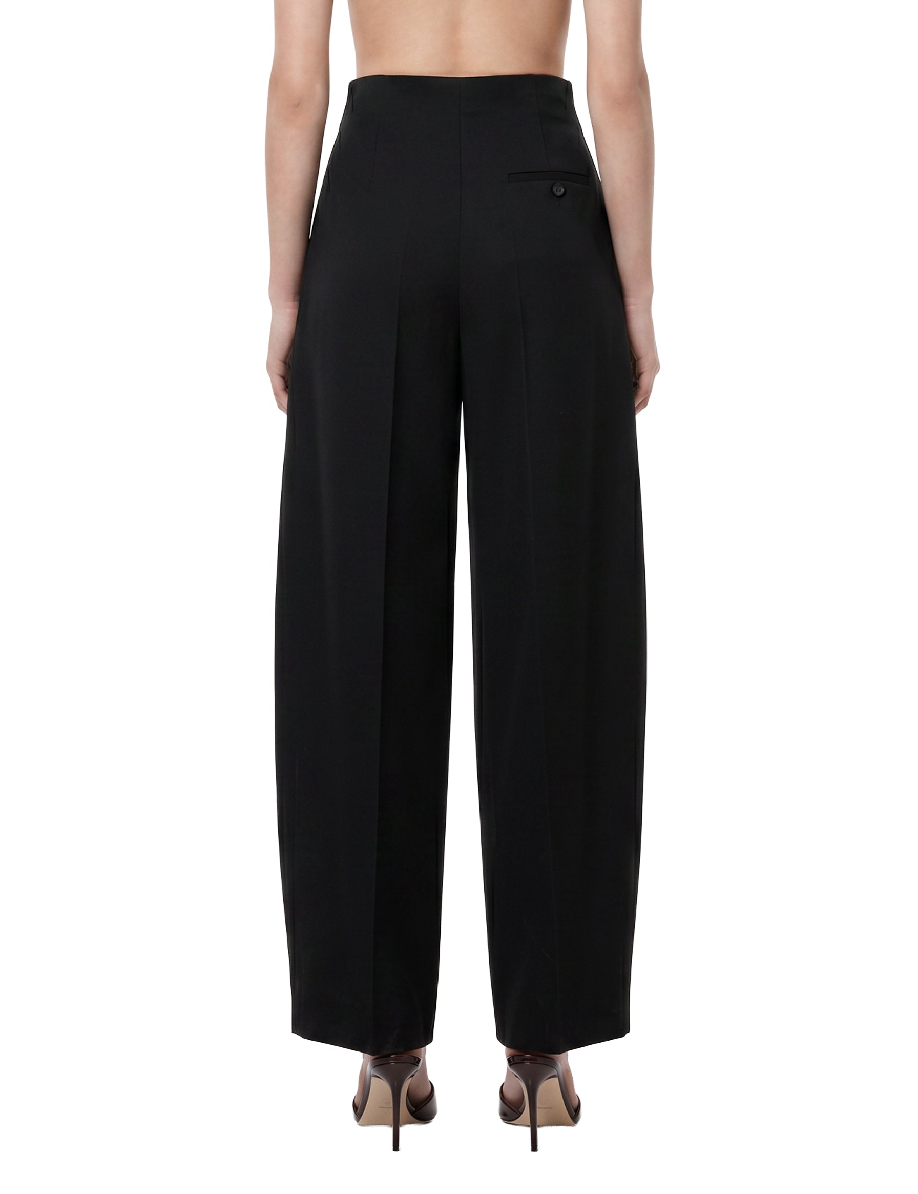 Pantaloni a gamba larga in nero 