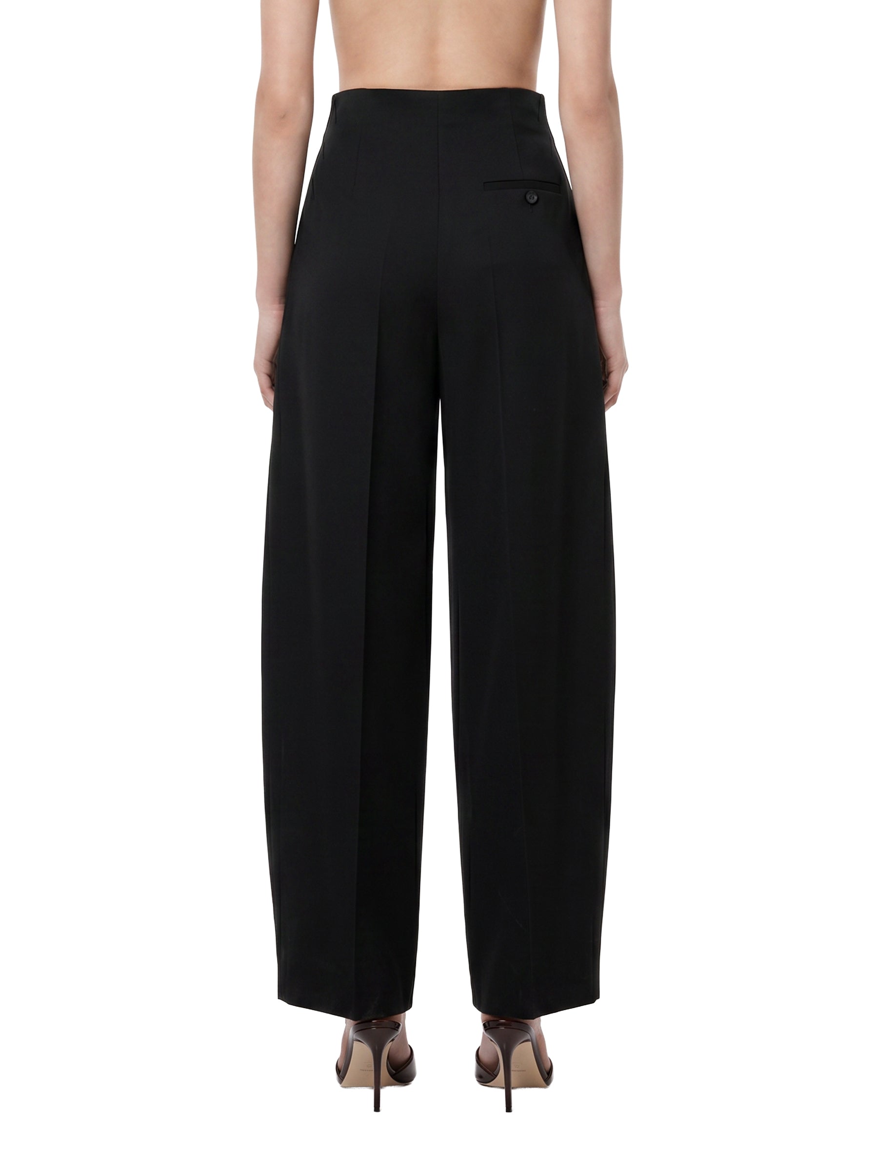 Pantaloni a gamba larga in nero 