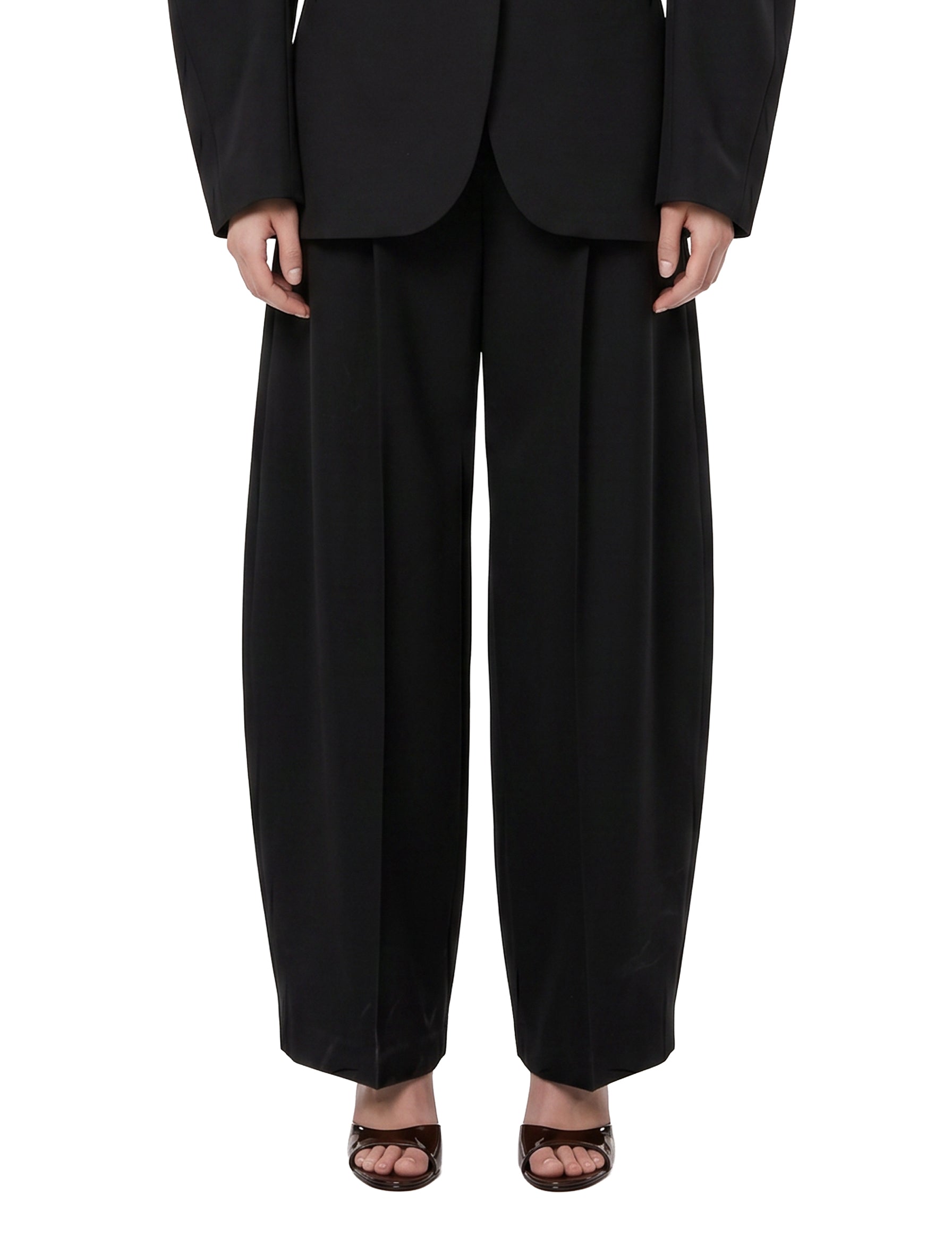 Pantaloni a gamba larga in nero 