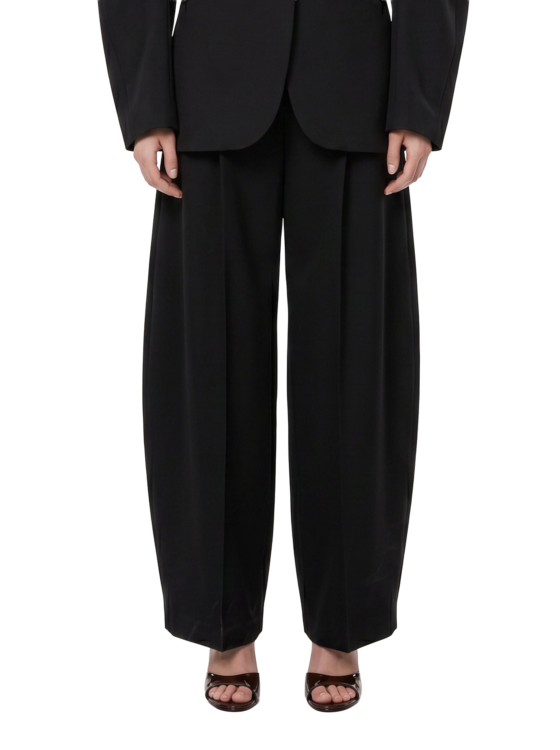 Pantaloni a gamba larga in nero 