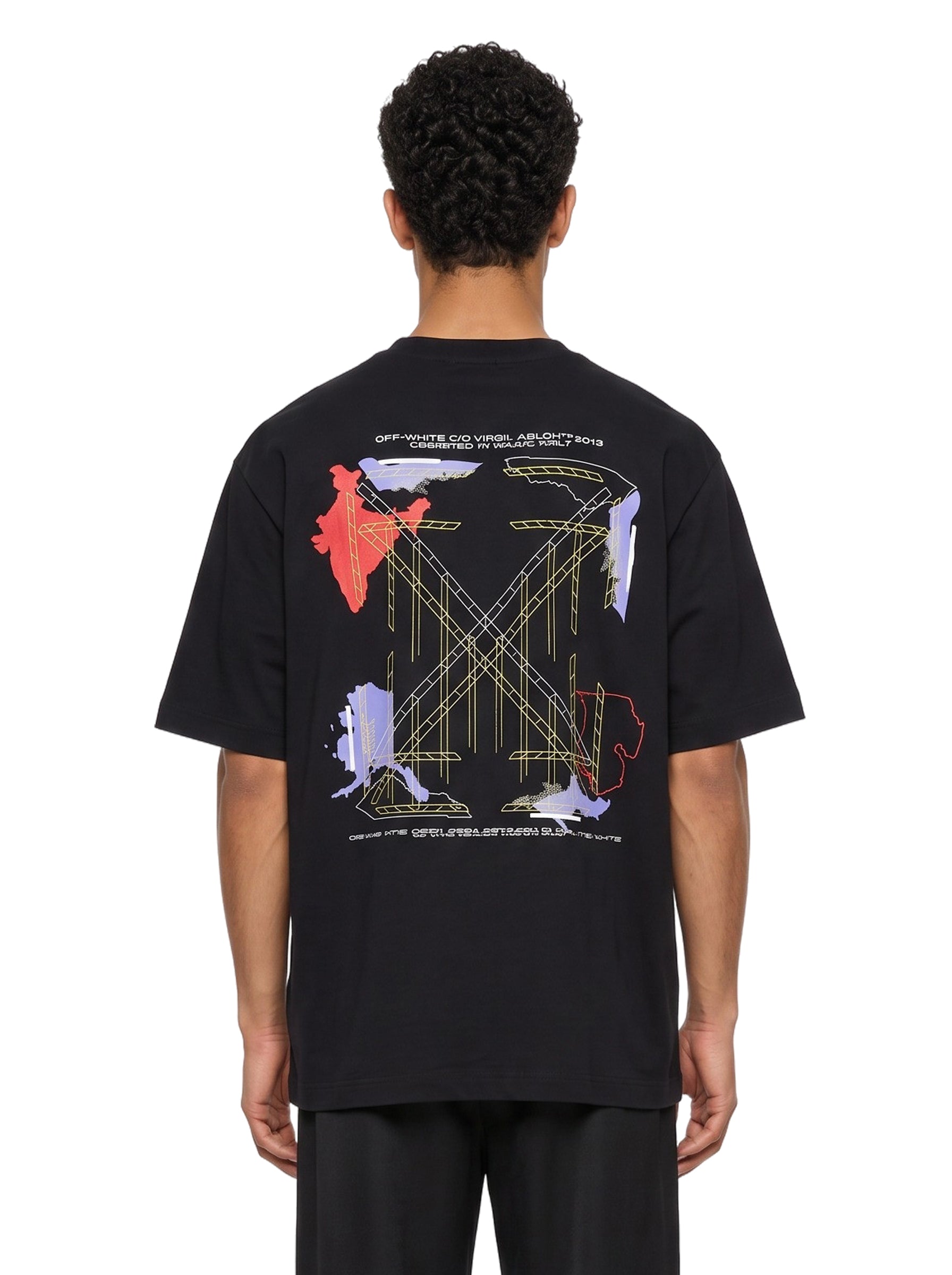 T-shirt Archigeography Arrow Skate in nero 