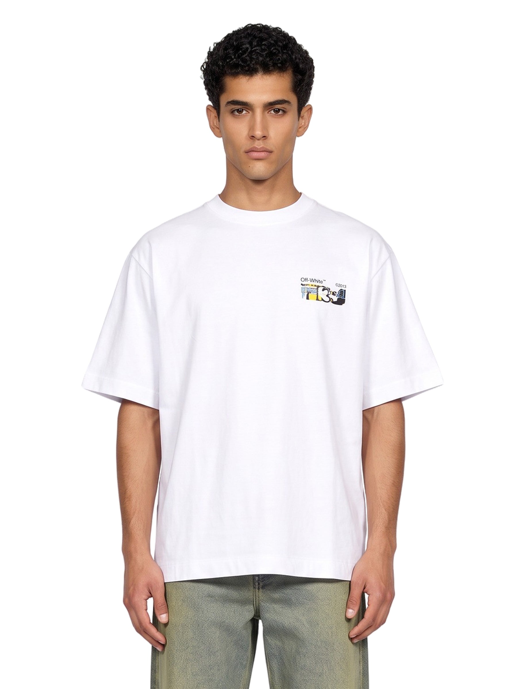 T-shirt Industrial Arrow Skate in bianco 