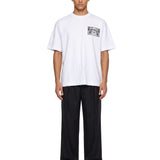 T-shirt Paisley Label Skate in bianco 