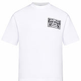T-shirt Paisley Label Skate in bianco 