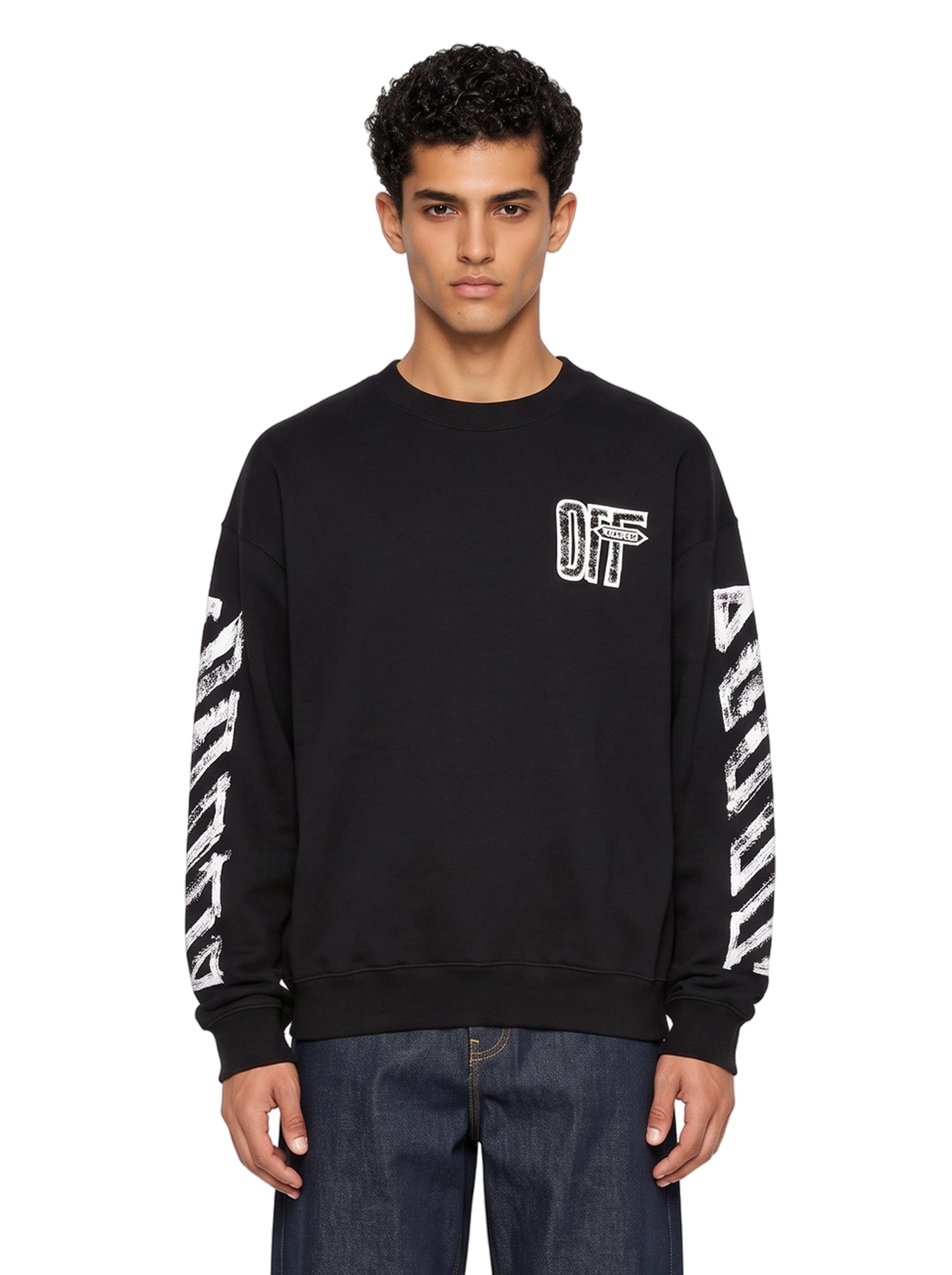 Felpa girocollo Motion Arrow Skate in nero 