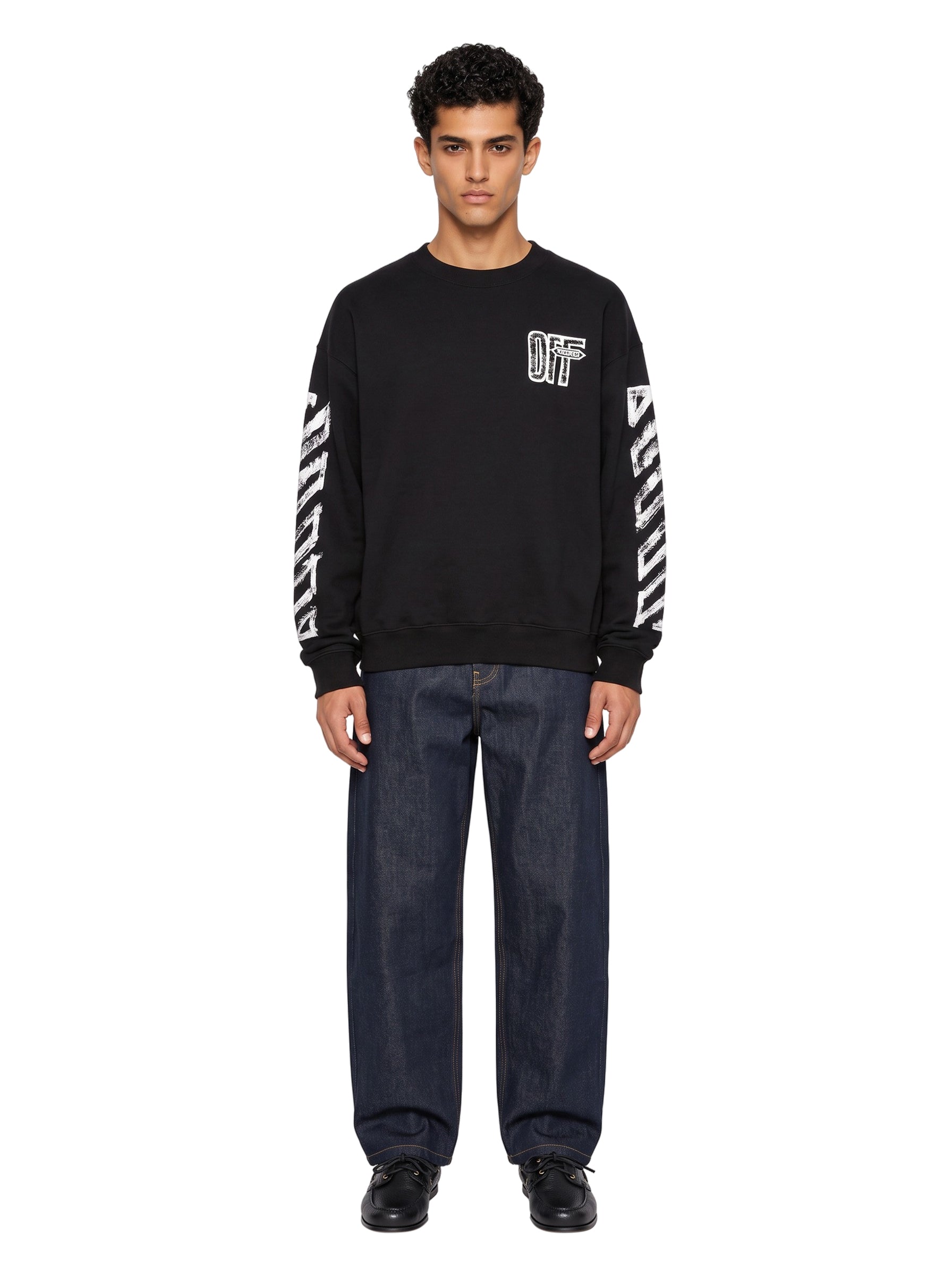 Felpa girocollo Motion Arrow Skate in nero 