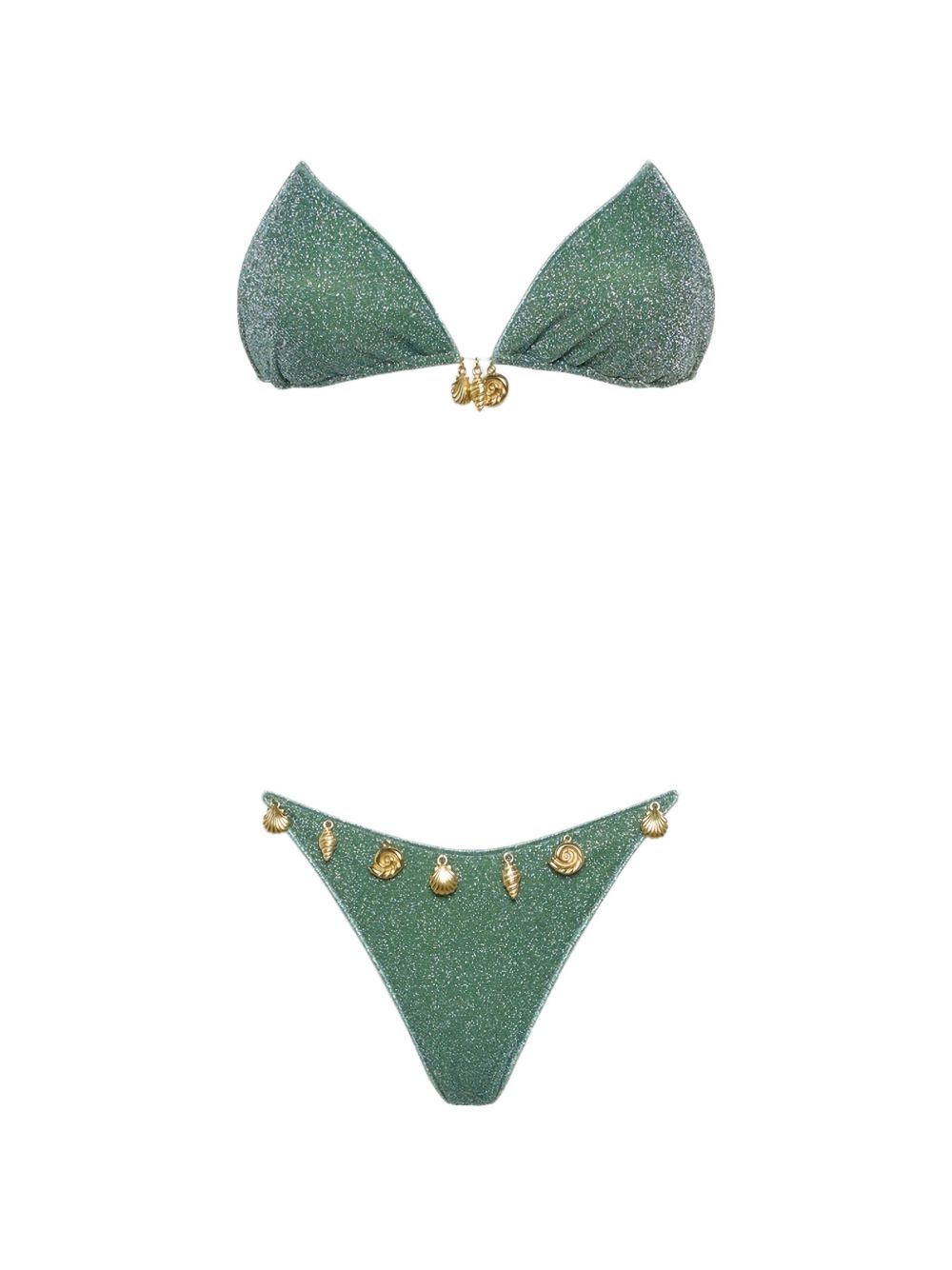 Bikini Lumiere metallic in verde 