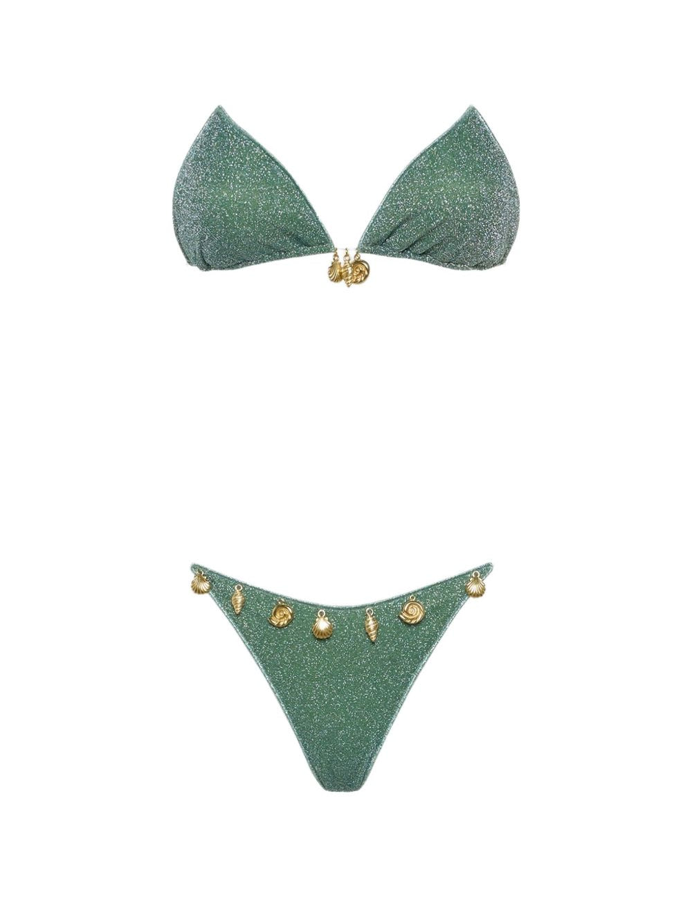 Bikini Lumiere metallic in verde 