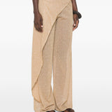 Pantaloni pareo con perline Lumiere in oro 
