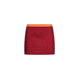 Gonna pareo Double Gem in rosso e arancio 