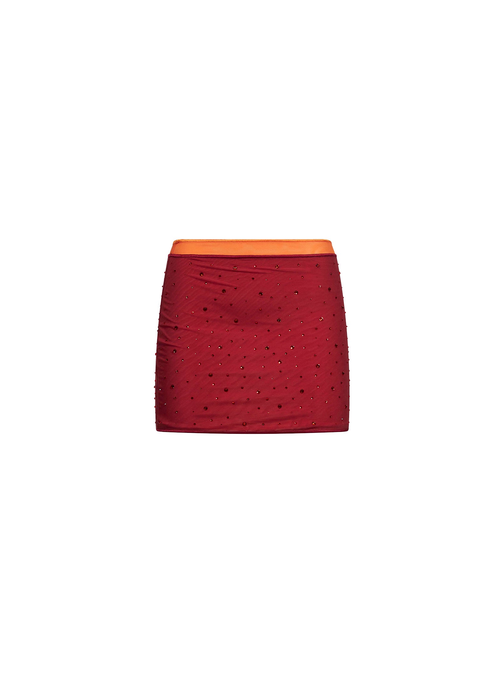 Gonna pareo Double Gem in rosso e arancio 