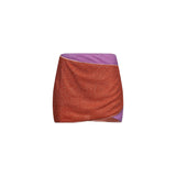 Gonna pareo Lumiere in arancio e lilla 