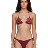 Bikini Lumiere flower in rosso 