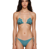 Bikini Lumiere Flower in azzurro 