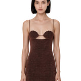 Abito Lumiere shell in marrone 
