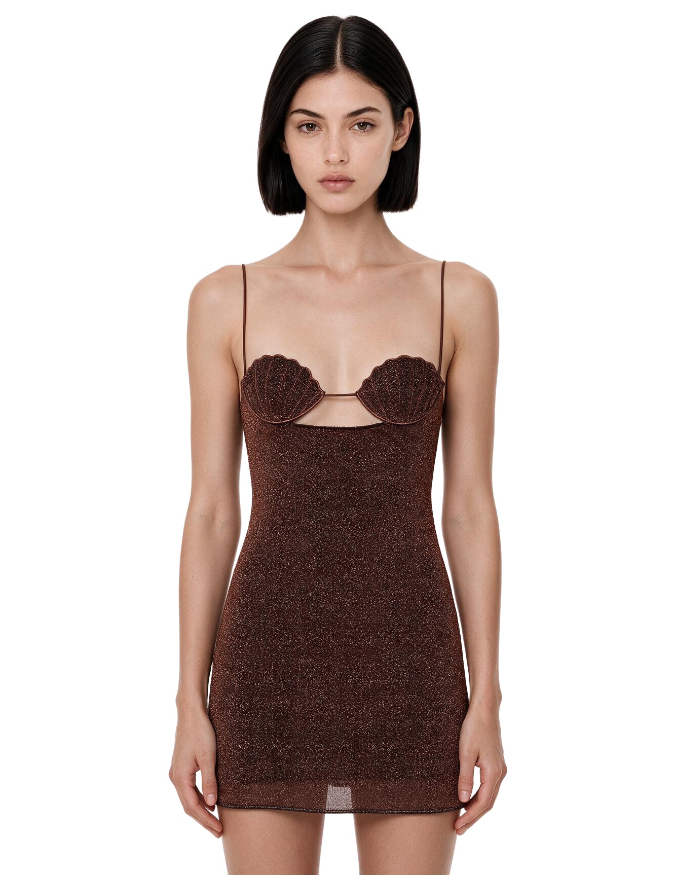 Abito Lumiere shell in marrone 