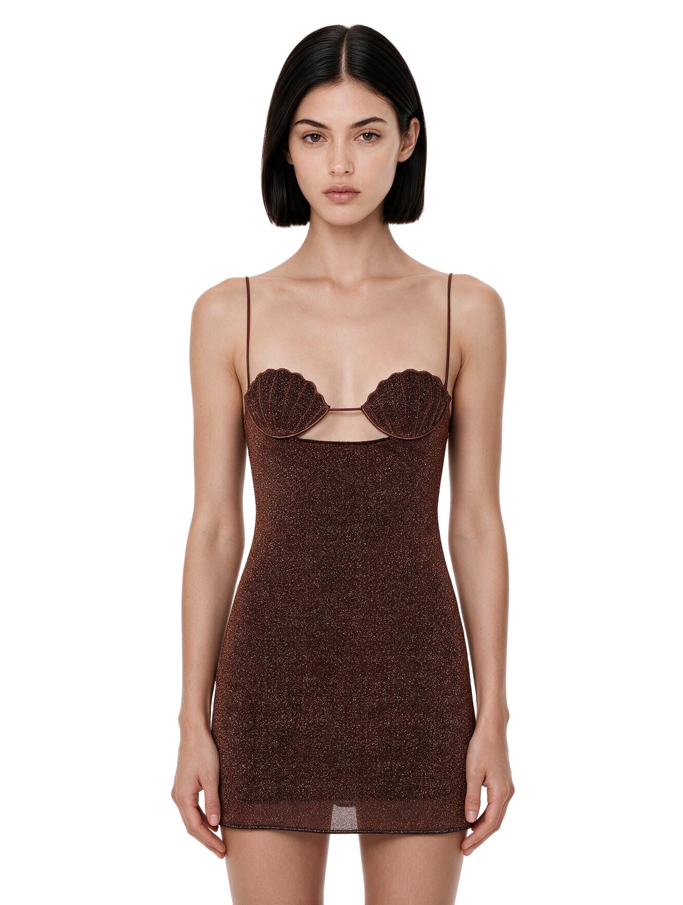 Abito Lumiere shell in marrone 
