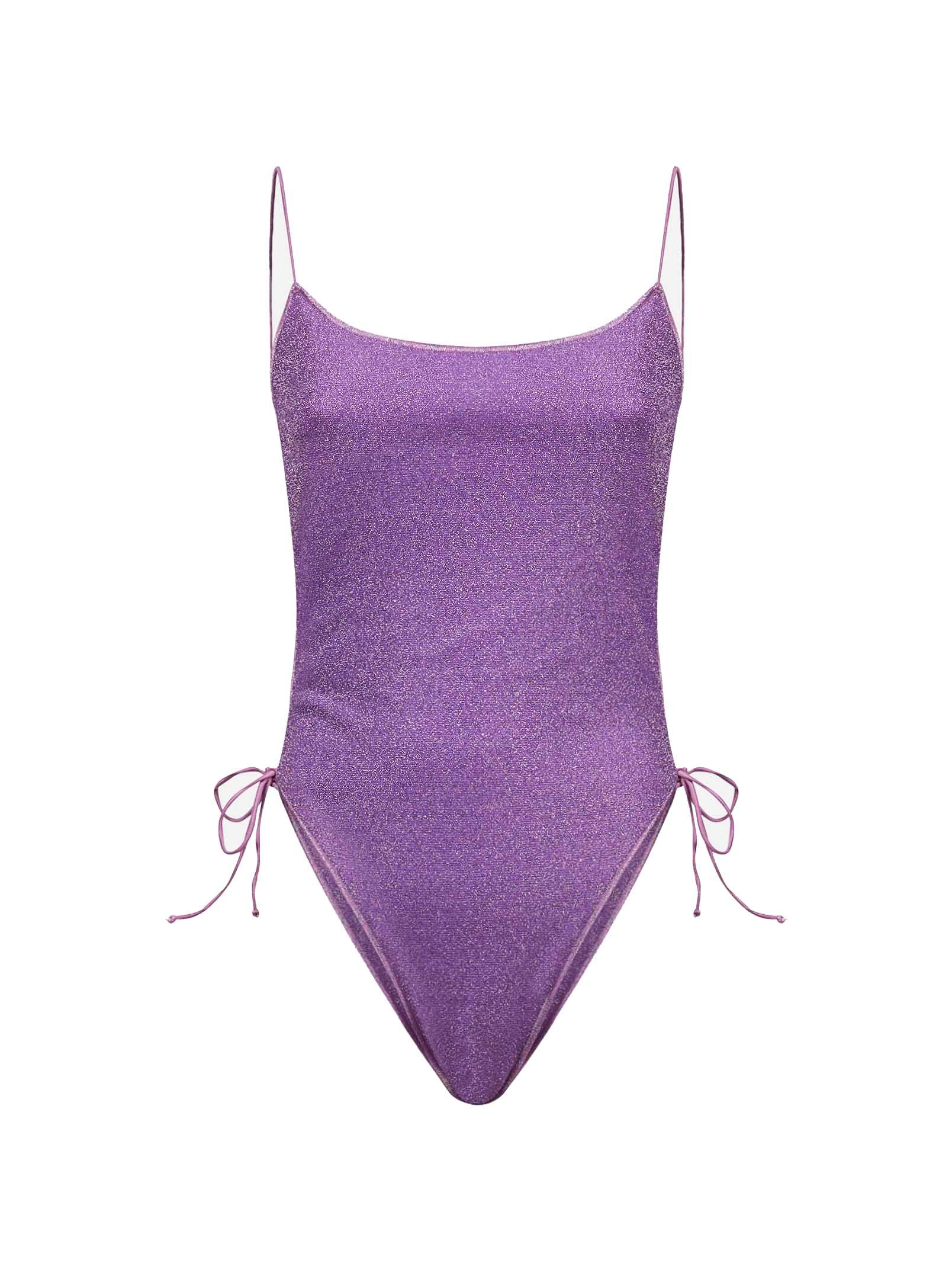 Costume intero Lumiere Maillot cut-out in lilla 