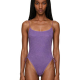 Costume intero Lumiere Maillot cut-out in lilla 