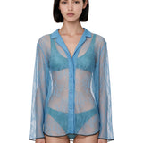 Camicia Lace in blu 