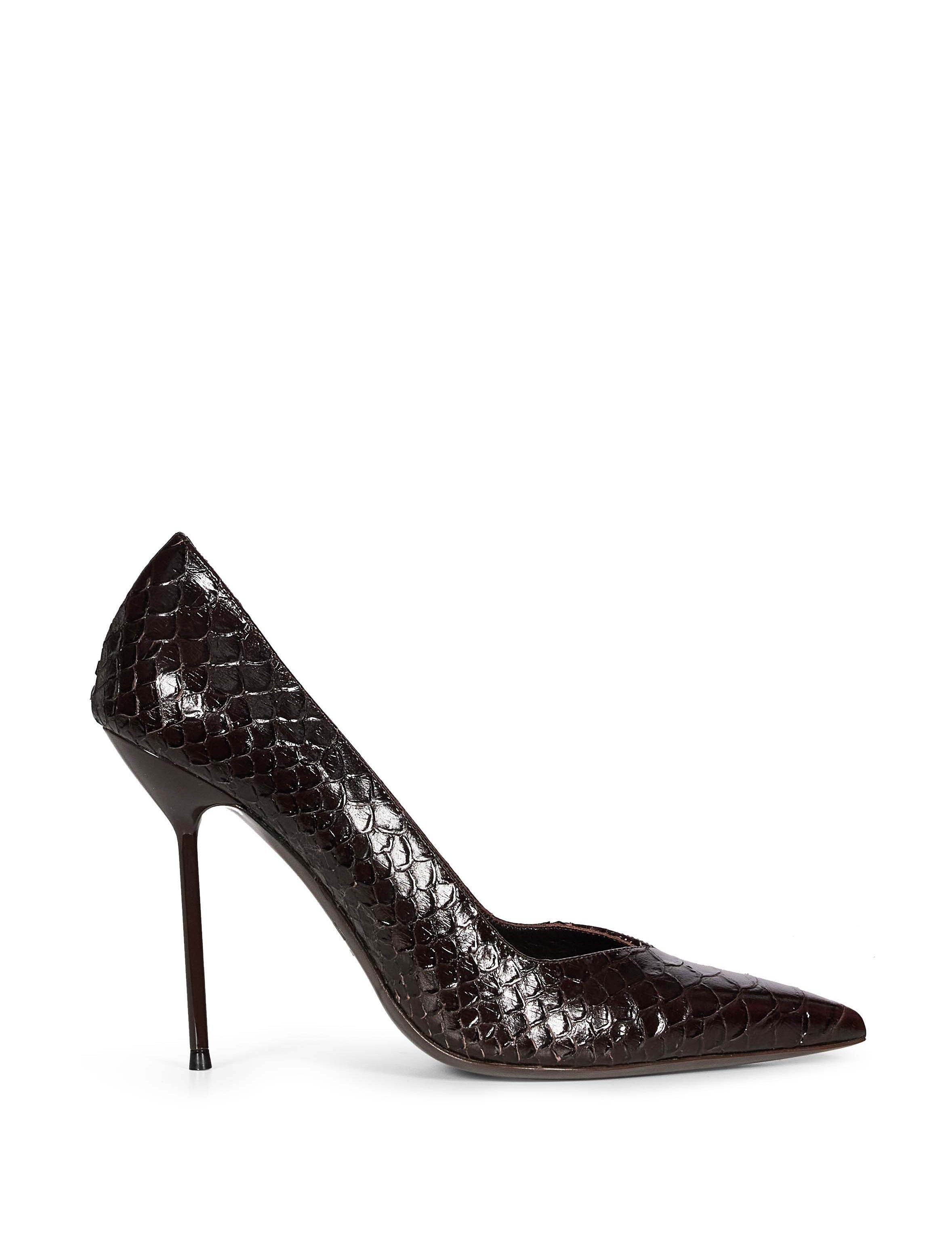 Decollete Lidia in marrone scuro 