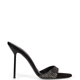Mules Lidia in nero con strass 